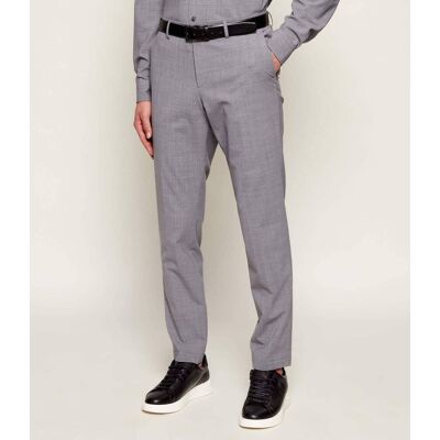 Boss BLACK Wełniane spodnie P-Genius-CW-WG-261 Slim Fit szary 56 Boss BLACK Wełniane spodnie P-Genius-CW-WG-261 Slim Fit szary 56