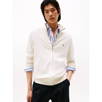Tommy Hilfiger Sweter Regular Fit kremowy XL Tommy Hilfiger Sweter Regular Fit kremowy XL