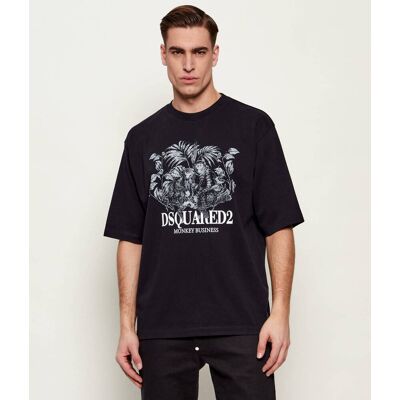 Dsquared2 T-shirt Monkey Business Loose fit czarny M Dsquared2 T-shirt Monkey Business Loose fit czarny M