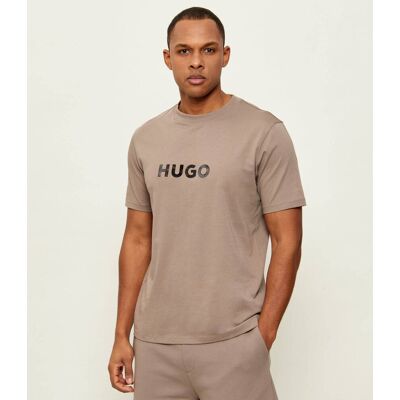 HUGO T-shirt Dumeo Regular Fit beżowy M HUGO T-shirt Dumeo Regular Fit beżowy M