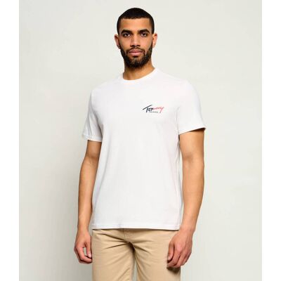 Tommy Jeans T-shirt Slim Fit kremowy L Tommy Jeans T-shirt Slim Fit kremowy L