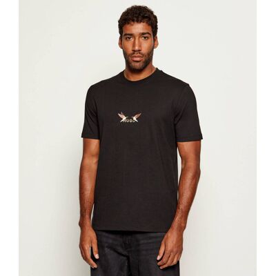 HUGO T-shirt Dugolini Regular Fit czarny L HUGO T-shirt Dugolini Regular Fit czarny L