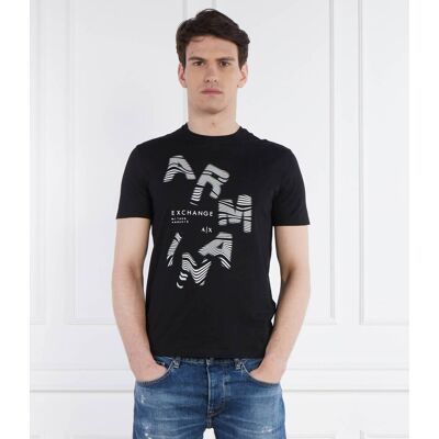 Giorgio Armani Exchange T-shirt Regular Fit czarny XXL Giorgio Armani Exchange T-shirt Regular Fit czarny XXL