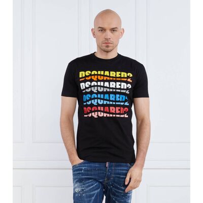 Dsquared2 T-shirt Regular Fit czarny L Dsquared2 T-shirt Regular Fit czarny L