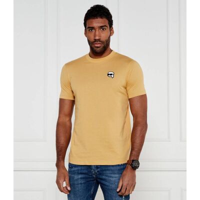 Karl Lagerfeld T-shirt Regular Fit beżowy S Karl Lagerfeld T-shirt Regular Fit beżowy S