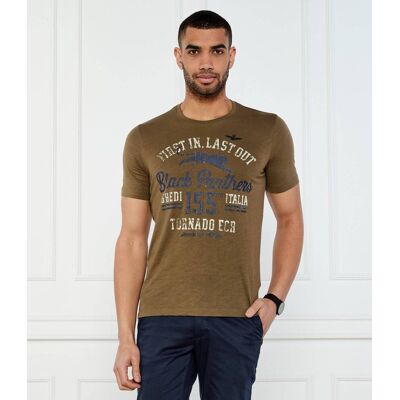 Aeronautica Militare T-shirt Regular Fit oliwkowy M Aeronautica Militare T-shirt Regular Fit oliwkowy M