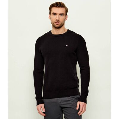 Tommy Hilfiger Sweter Regular Fit czarny XXXL Tommy Hilfiger Sweter Regular Fit czarny XXXL