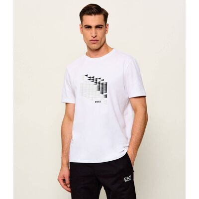 Boss GREEN T-shirt TS_Network Flag Regular Fit biały XXXL Boss GREEN T-shirt TS_Network Flag Regular Fit biały XXXL