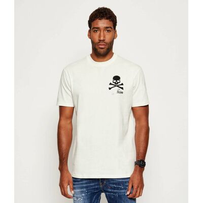 Philipp Plein T-shirt Skull & Bones Regular Fit biały XL Philipp Plein T-shirt Skull & Bones Regular Fit biały XL