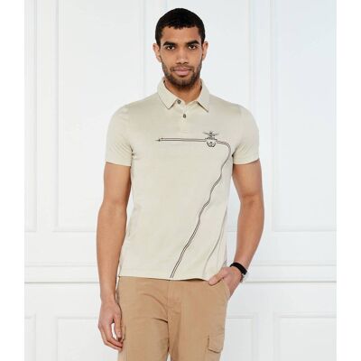Aeronautica Militare Polo Regular Fit beżowy M Aeronautica Militare Polo Regular Fit beżowy M
