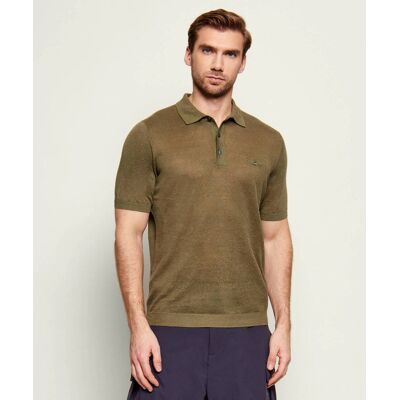 Aeronautica Militare Lniane polo Regular Fit oliwkowy M Aeronautica Militare Lniane polo Regular Fit oliwkowy M