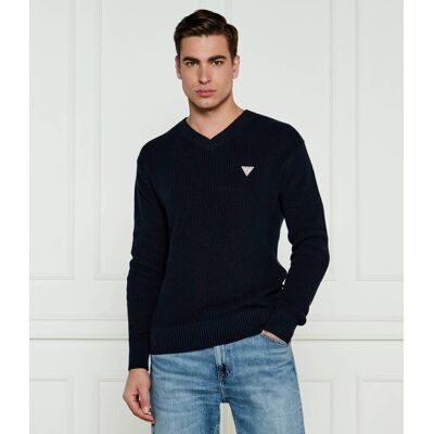 Guess Jeans Sweter Regular Fit czarny S Guess Jeans Sweter Regular Fit czarny S