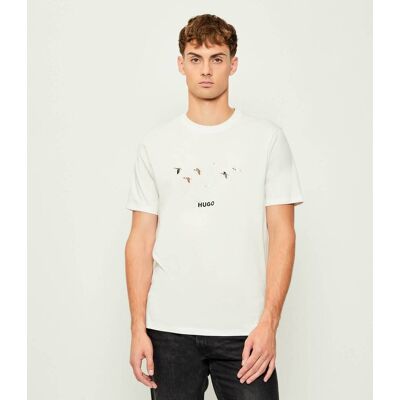 HUGO T-shirt Dugolini Regular Fit ecru L HUGO T-shirt Dugolini Regular Fit ecru L