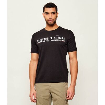Aeronautica Militare T-shirt Regular Fit czarny XXXL Aeronautica Militare T-shirt Regular Fit czarny XXXL