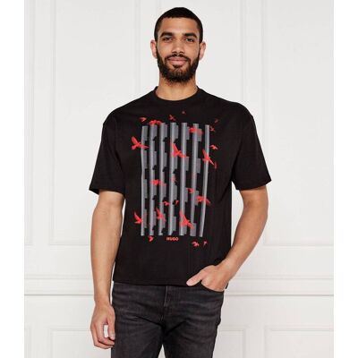 HUGO T-shirt Digraph Loose fit czarny XL HUGO T-shirt Digraph Loose fit czarny XL