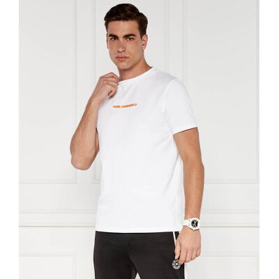 Karl Lagerfeld T-shirt Regular Fit stretch biały S Karl Lagerfeld T-shirt Regular Fit stretch biały S