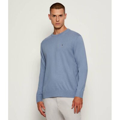 Tommy Hilfiger Sweter Regular Fit z dodatkiem kaszmiru błękitny M Tommy Hilfiger Sweter Regular Fit z dodatkiem kaszmiru błękitny M