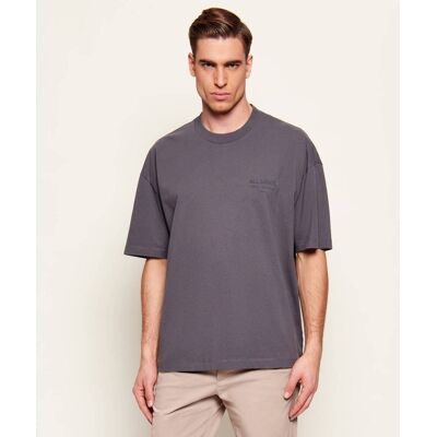 AllSaints T-shirt XANDER Oversize fit grafitowy XL AllSaints T-shirt XANDER Oversize fit grafitowy XL