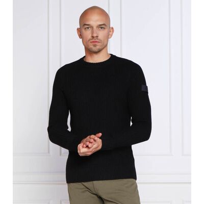 Joop! Sweter Regular Fit z dodatkiem wełny czarny XXL Joop! Sweter Regular Fit z dodatkiem wełny czarny XXL
