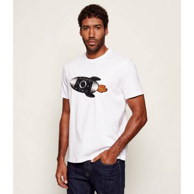 MCM T-shirt Regular Fit biały XL MCM T-shirt Regular Fit biały XL