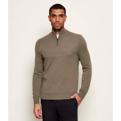 Boss BLACK Wełniany sweter H-Hemarlo Regular Fit z dodatkiem kaszmiru brązowy S Boss BLACK Wełniany sweter H-Hemarlo Regular Fit z dodatkiem kaszmiru brązowy S