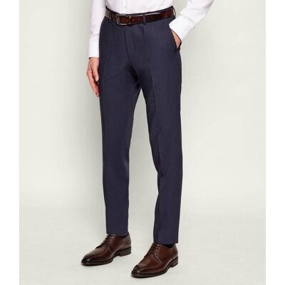 Boss BLACK Spodnie H-Genius-253 Slim Fit z dodatkiem wełny granatowy 52 Boss BLACK Spodnie H-Genius-253 Slim Fit z dodatkiem wełny granatowy 52