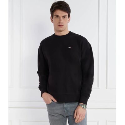 Tommy Jeans Bluza TONAL APPLIQUE CREW Relaxed fit czarny S Tommy Jeans Bluza TONAL APPLIQUE CREW Relaxed fit czarny S