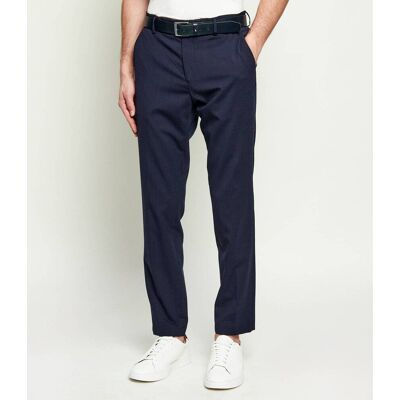 Boss BLACK Wełniane spodnie P-Genius-RDSWGPK262F Slim Fit granatowy 56 Boss BLACK Wełniane spodnie P-Genius-RDSWGPK262F Slim Fit granatowy 56