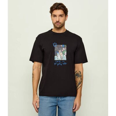 Hugo Blue T-shirt Nugobeam Regular Fit czarny L Hugo Blue T-shirt Nugobeam Regular Fit czarny L