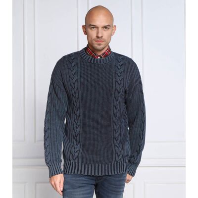 HUGO Sweter Sofash Regular Fit granatowy M HUGO Sweter Sofash Regular Fit granatowy M