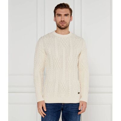 Joop! Jeans Sweter JJK-07Silano Modern fit beżowy XL Joop! Jeans Sweter JJK-07Silano Modern fit beżowy XL