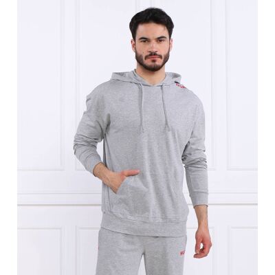 Hugo Bodywear Bluza Labelled Sweat Hood Regular Fit szary XL Hugo Bodywear Bluza Labelled Sweat Hood Regular Fit szary XL