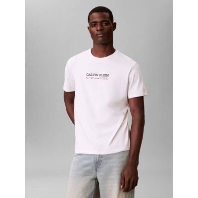 Calvin Klein T-shirt Regular Fit kremowy XL Calvin Klein T-shirt Regular Fit kremowy XL