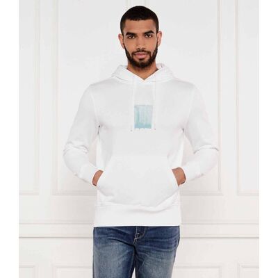 Calvin Klein Jeans Bluza Regular Fit biały S Calvin Klein Jeans Bluza Regular Fit biały S