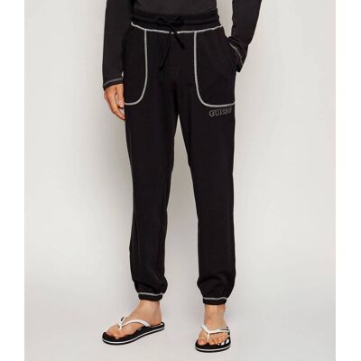 Guess Underwear Spodnie dresowe Regular Fit czarny L Guess Underwear Spodnie dresowe Regular Fit czarny L