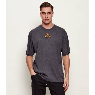 Dolce & Gabbana T-shirt Loose fit grafitowy 52 Dolce & Gabbana T-shirt Loose fit grafitowy 52