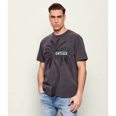 Just Cavalli T-shirt Relaxed fit grafitowy XL Just Cavalli T-shirt Relaxed fit grafitowy XL