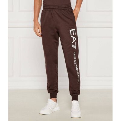 EA7 Spodnie dresowe Slim Fit brązowy M EA7 Spodnie dresowe Slim Fit brązowy M