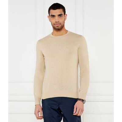 TIGER OF SWEDEN Sweter Connor L Slim Fit z dodatkiem lnu beżowy XXL TIGER OF SWEDEN Sweter Connor L Slim Fit z dodatkiem lnu beżowy XXL