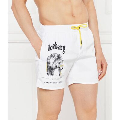 Iceberg Szorty kąpielowe Regular Fit biały M Iceberg Szorty kąpielowe Regular Fit biały M