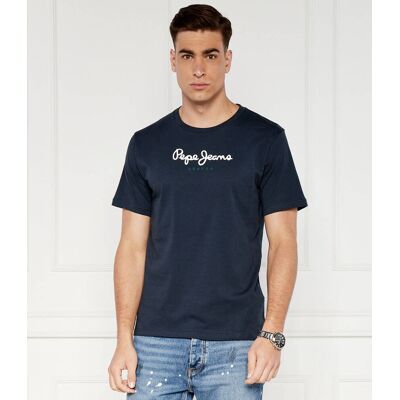 Pepe Jeans London T-shirt Eggo Regular Fit granatowy M Pepe Jeans London T-shirt Eggo Regular Fit granatowy M