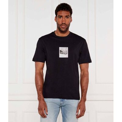 HUGO T-shirt Darthy Relaxed fit czarny M HUGO T-shirt Darthy Relaxed fit czarny M