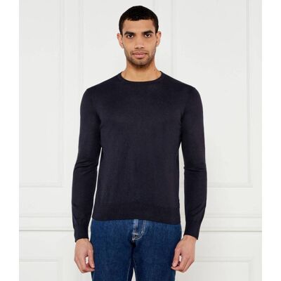 TIGER OF SWEDEN Sweter Connor L Slim Fit z dodatkiem lnu granatowy XXL TIGER OF SWEDEN Sweter Connor L Slim Fit z dodatkiem lnu granatowy XXL
