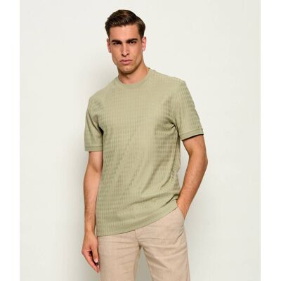 Boss BLACK T-shirt H-Thompson 321 Regular Fit mercerised zielony XL Boss BLACK T-shirt H-Thompson 321 Regular Fit mercerised zielony XL