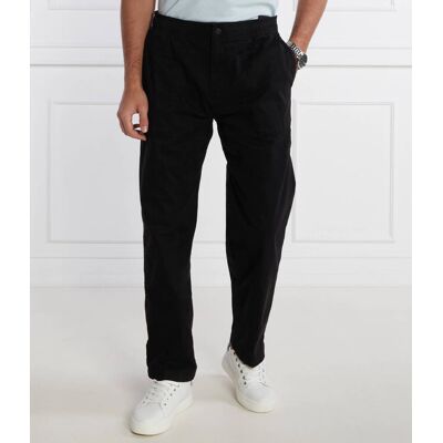 Calvin Klein Jeans Spodnie BADGE TRIM WOVEN PANT Regular Fit czarny XL Calvin Klein Jeans Spodnie BADGE TRIM WOVEN PANT Regular Fit czarny XL