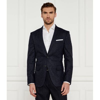 Boss BLACK Wełniana marynarka H-Hutson-224 Slim Fit z dodatkiem jedwabiu granatowy 50 Boss BLACK Wełniana marynarka H-Hutson-224 Slim Fit z dodatkiem jedwabiu granatowy 50