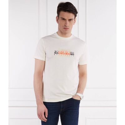 Napapijri T-shirt Regular Fit biały XL Napapijri T-shirt Regular Fit biały XL