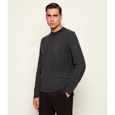 Boss BLACK Wełniany sweter H-Hestro Regular Fit czarny L Boss BLACK Wełniany sweter H-Hestro Regular Fit czarny L