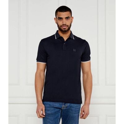 Boss ORANGE Polo Passertip Slim Fit pique granatowy S Boss ORANGE Polo Passertip Slim Fit pique granatowy S