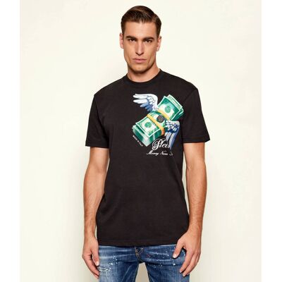Philipp Plein T-shirt Money Regular Fit czarny M Philipp Plein T-shirt Money Regular Fit czarny M